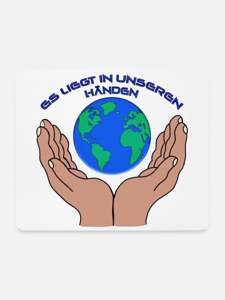 Save the World - Mousepad (Querformat) - Weiß