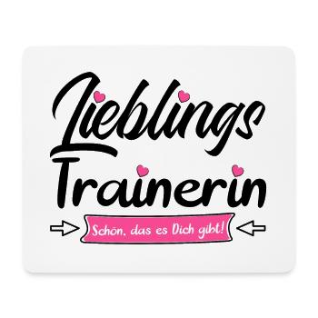 Dankeschön Danke sagen an Trainerin zum Abschied - Mousepad (Querformat) - Weiß - Vorne