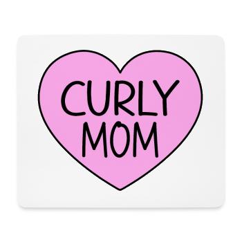 Curly Coated Retriever Mom Mama Frauchen Herz Pink - Mousepad (Querformat) - Weiß - Vorne