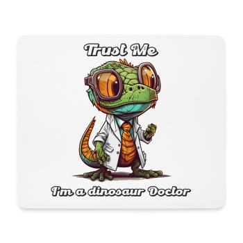 Ein kleiner Dinosaurier als Arzt verkleidet, ein schönes Geschenk. - Mousepad (Querformat) - Weiß - Vorne