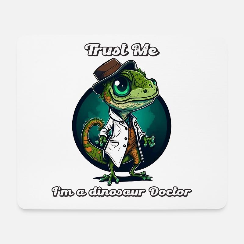 Sjov og cool gave til læge. - Musemåtte (tværformat) - hvid