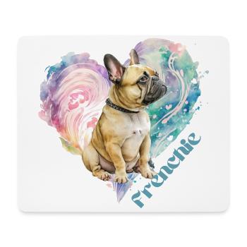 french bulldog love - Mouse Pad (horizontal) - white - Front