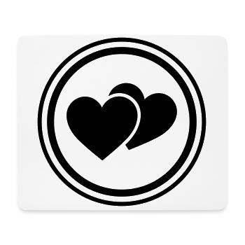 Herzen Symbol - Mousepad (Querformat) - Weiß - Vorne