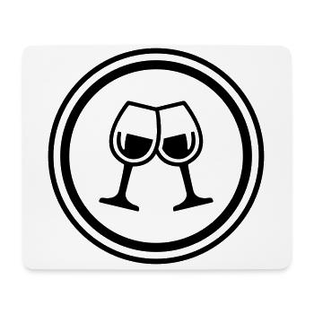 Wein Gläser - Mousepad (Querformat) - Weiß - Vorne