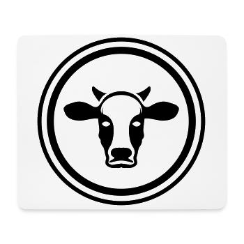 Cow Head Symbol - Mouse Pad (horizontal) - white - Front