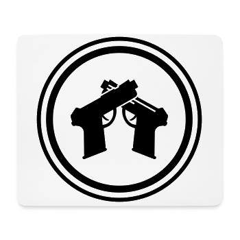 Pistole Symbol - Mousepad (Querformat) - Weiß - Vorne