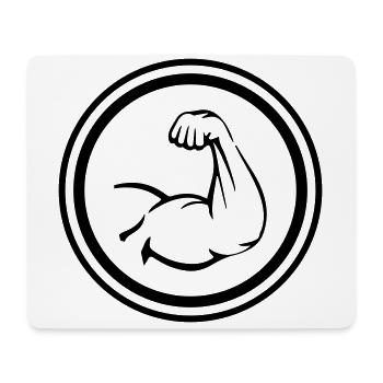 Arm Muskeln Bizeps - Mousepad (Querformat) - Weiß - Vorne