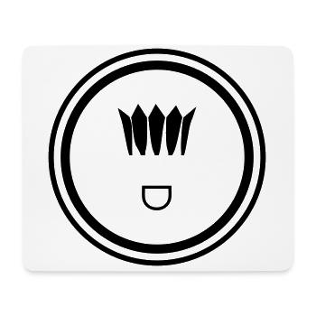 Symbole de badminton - Tapis de souris (format paysage) - blanc - Devant