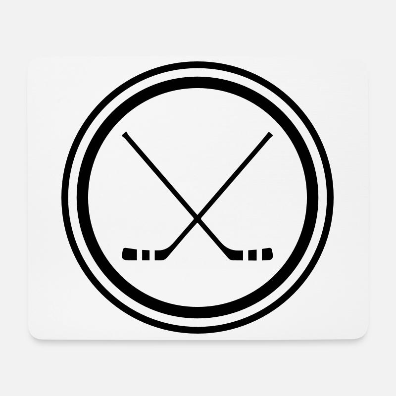 Eishockey hockeyschläger - Mousepad (Querformat) - Weiß