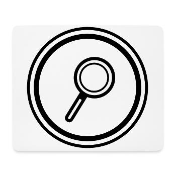 Magnifying glass icon - Mouse Pad (horizontal) - white - Front