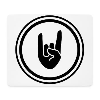 Party Hand Symbol - Mouse Pad (horizontal) - white - Front