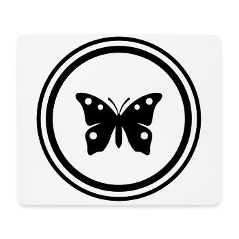 Schmetterling Symbol - Mousepad (Querformat) - Weiß - Vorne