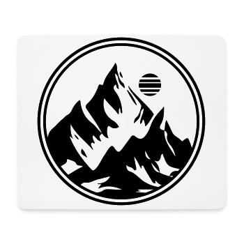 Mountains Symbol Mountains Circle - Mouse Pad (horizontal) - white - Front