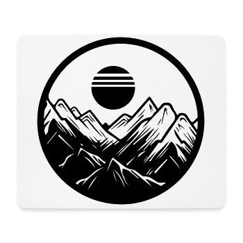 Berge Symbol Mountains - Mouse Pad (horizontal) - white - Front