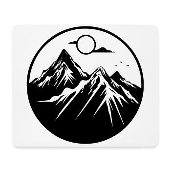 Montagnes Nature Montagnes Silhouette - Tapis de souris (format paysage) - blanc - Devant
