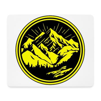Mountains Silhouette Landscape - Mouse Pad (horizontal) - white - Front