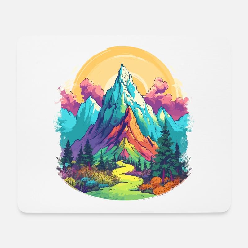 Buntes Outdoor Design - Mousepad (Querformat) - Weiß