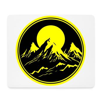 Montagnes Nature Montagnes Silhouette - Tapis de souris (format paysage) - blanc - Devant