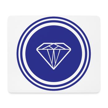 Diamant Symbol - Mousepad (Querformat) - Weiß - Vorne