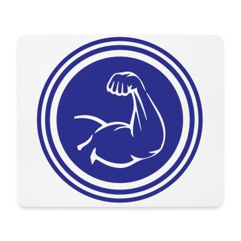 Arm Muskeln Bizeps - Mousepad (Querformat) - Weiß - Vorne