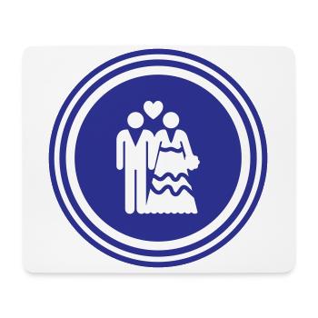 Mariage de couple jeunes mariés - Tapis de souris (format paysage) - blanc - Devant