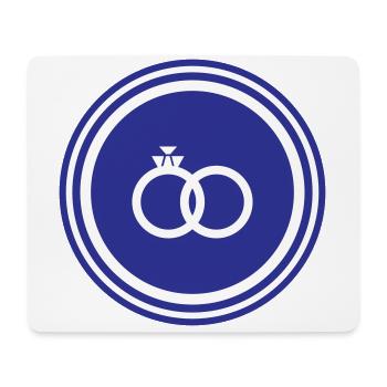 Anneaux de mariage Bague de mariage - Tapis de souris (format paysage) - blanc - Devant