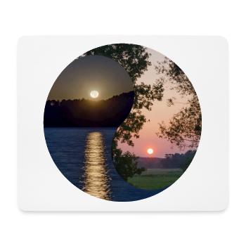 Yin and Yang of the moon and sunrise - Mouse Pad (horizontal) - white - Front