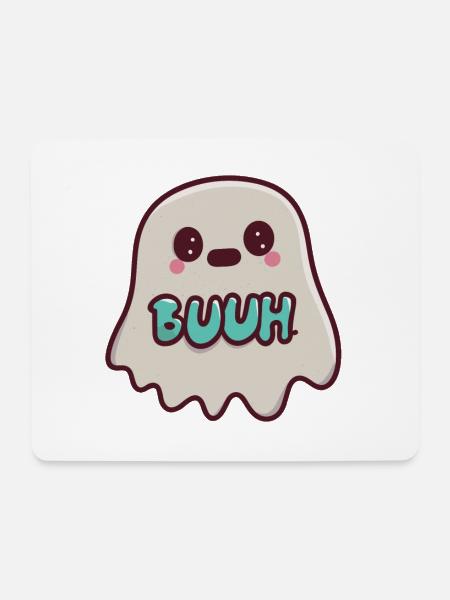 Süßes Gespenst - Buuuh! - Mousepad (Querformat) - Weiß