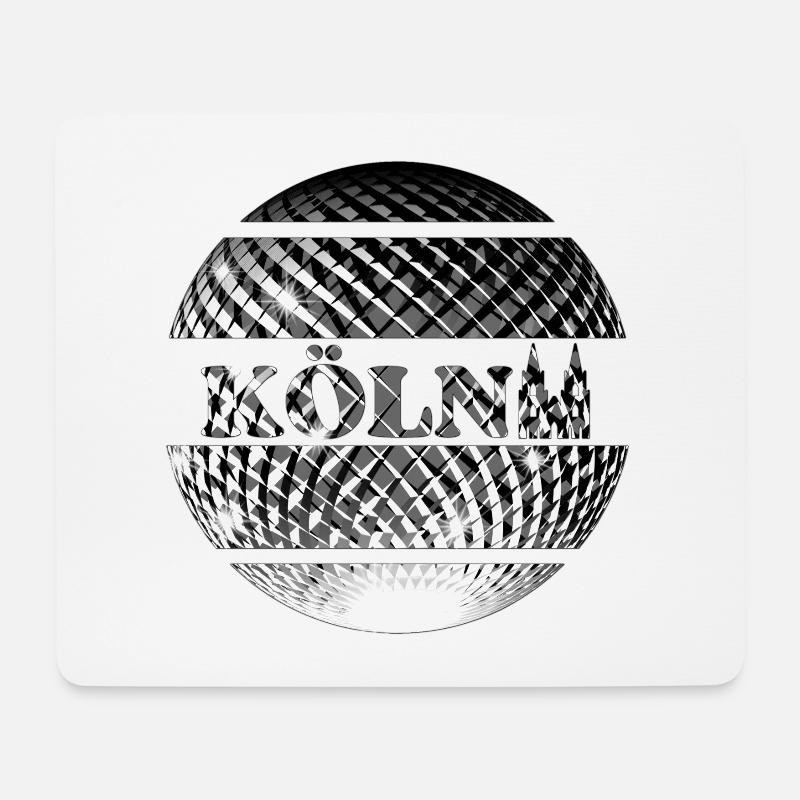 Cologne silver disco ball - Mouse Pad (horizontal) - white