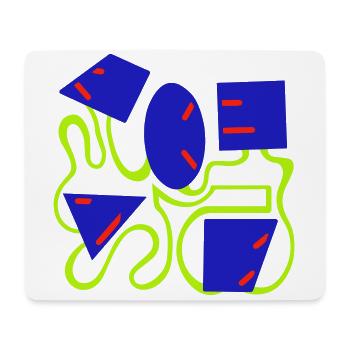 Gesicht — Form — Charakter — Temperament - Mousepad (Querformat) - Weiß - Vorne