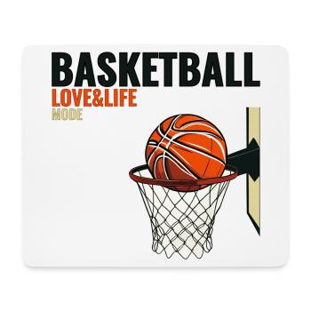 Basketball - Love, Life, Mode - Mousepad (Querformat) - Weiß - Vorne