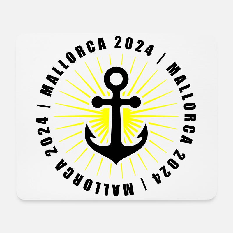 Mallorca 2024 Urlaub - Mousepad (Querformat) - Weiß