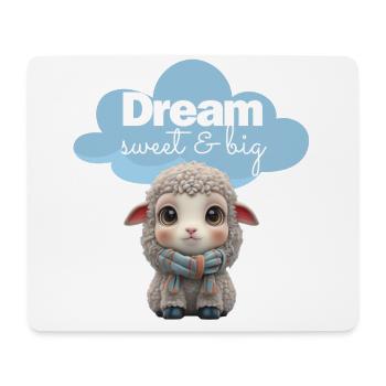 Sheep with Scarf - Dream Sweet & Big - Cloud - Blue - Mouse Pad (horizontal) - white - Front