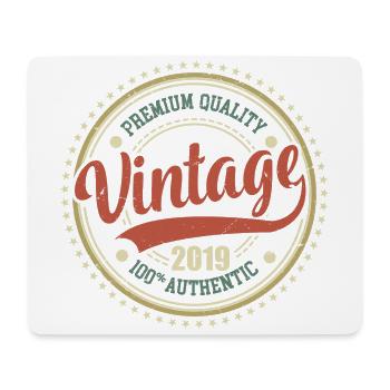 Vintage 2019 Retro Anniversary 2019 - Mouse Pad (horizontal) - white - Front