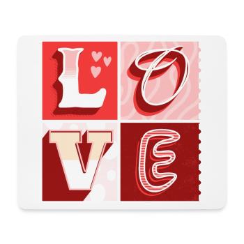 Love Love Scripture Heart Partner Couple In Love - Mouse Pad (horizontal) - white - Front