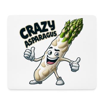 Crazy Veggies: Asparagus Bodybuilder Pro Thumbs Up - Mousepad (Querformat) - Weiß - Vorne
