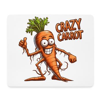 Crazy Veggies: Carrot Thumbs Up - Mousepad (Querformat) - Weiß - Vorne