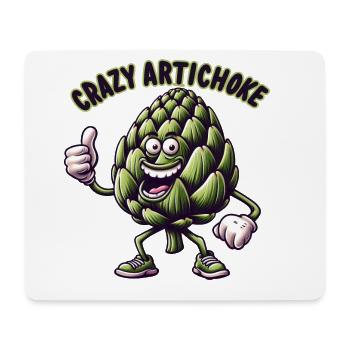Crazy Veggies: Artichoke Thumbs Up - Mouse Pad (horizontal) - white - Front
