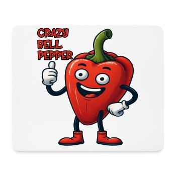Crazy Veggies: Bell Pepper With Thumbs Up - Mousepad (Querformat) - Weiß - Vorne