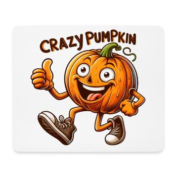 Crazy Veggies: Sweating Pumpkin - Mouse Pad (horizontal) - white - Front