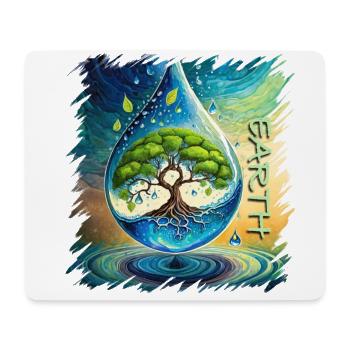Baum des Lebens Erde Frieden Lebensbaum - Mousepad (Querformat) - Weiß - Vorne