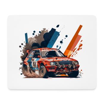 Autocross in Deutschland, Frankreich, Italien - Mousepad (Querformat) - Weiß - Vorne