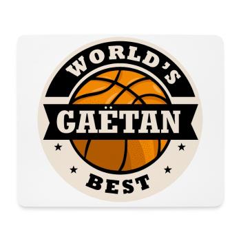 Gaëtan world s best joueur de basketball - Tapis de souris (format paysage) - blanc - Devant