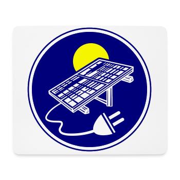 Icône de système photovoltaïque à énergie solaire - Tapis de souris (format paysage) - blanc - Devant