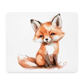 Babyfuchs, süßer kleiner Fuchs - Mousepad (Querformat) - Weiß - Vorne