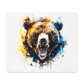 Grizzly, bear, bear - Mouse Pad (horizontal) - white - Front