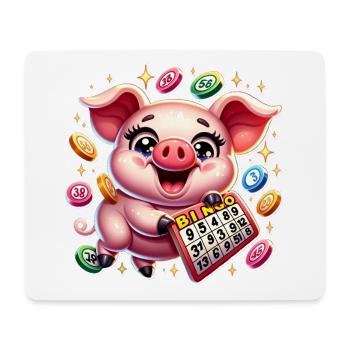 loto, cochon, bingo - Tapis de souris (format paysage) - blanc - Devant