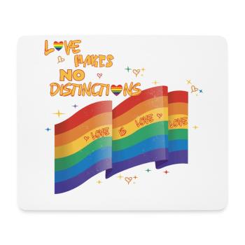 Love makes no destinctions LGBTQIA+ Pride - Mouse Pad (horizontal) - white - Front