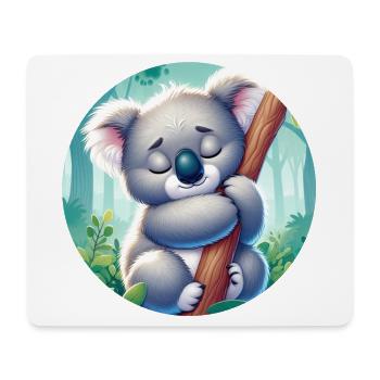 Koala heureux ours koala - Tapis de souris (format paysage) - blanc - Devant