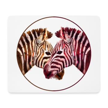 Zebra Loving Art - Mouse Pad (horizontal) - white - Front
